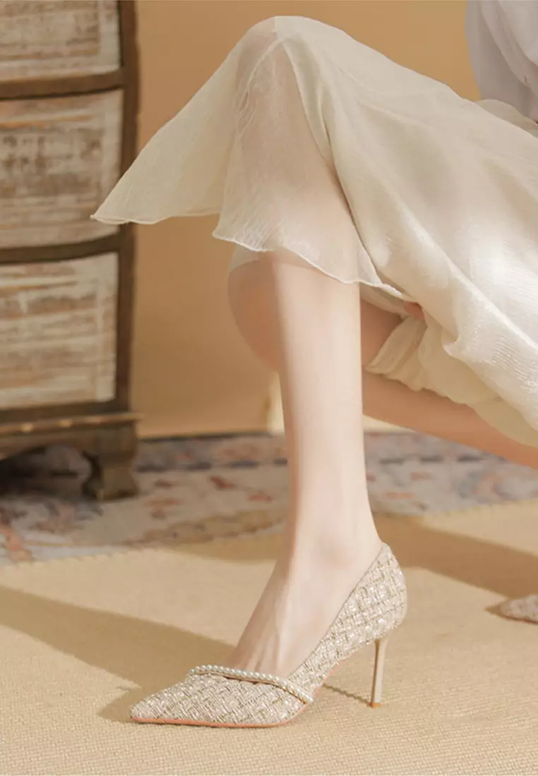 Buy Twenty Eight Shoes 8CM Beaded Cloth High Heels IF83317 Online