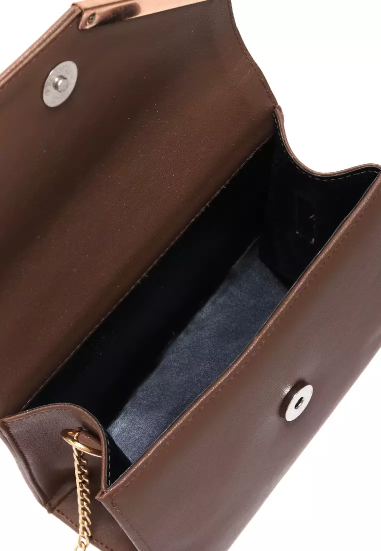 Michela Tas Selempang Wanita Rantai Premium Good Quality - Mocca