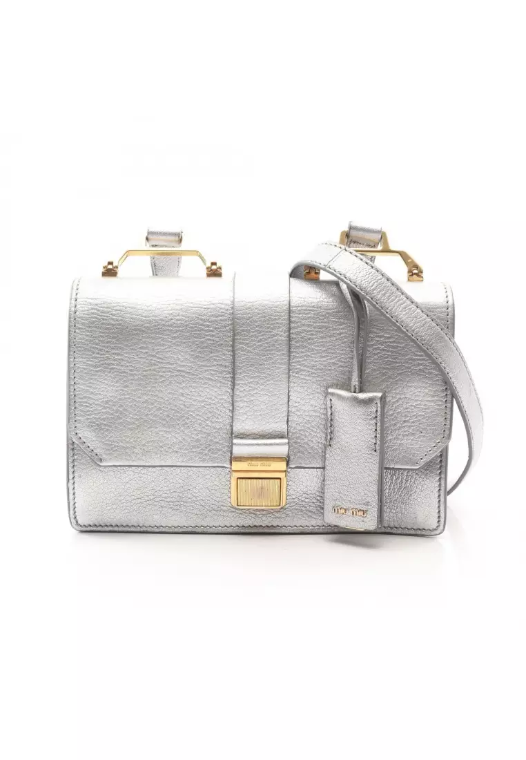 Buy Miu Miu Pre-Loved MIU MIU MADRAS Madras Shoulder bag leather