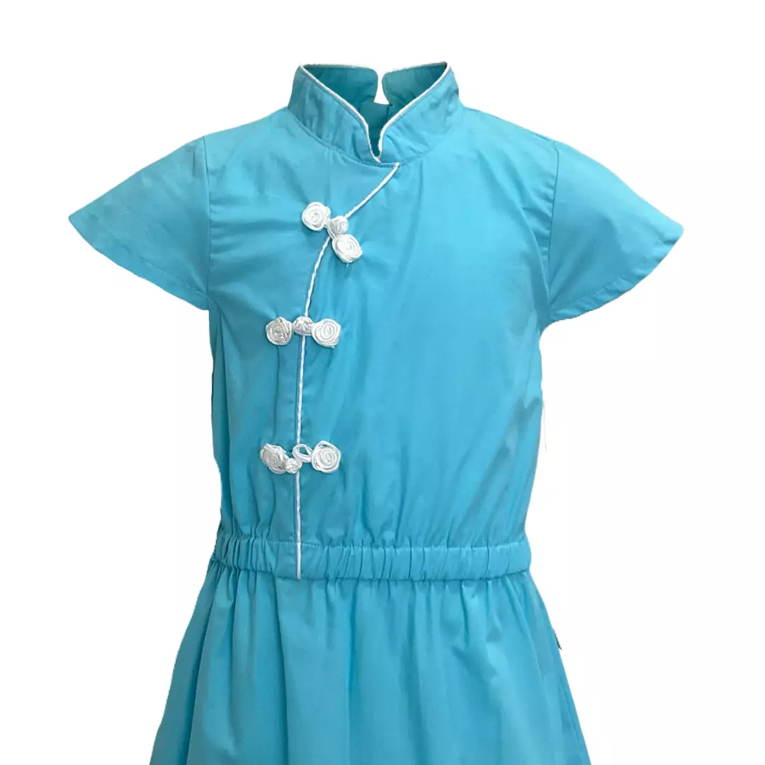 Pingu Long Dress Anak Perempuan Polos Biru 91001434E