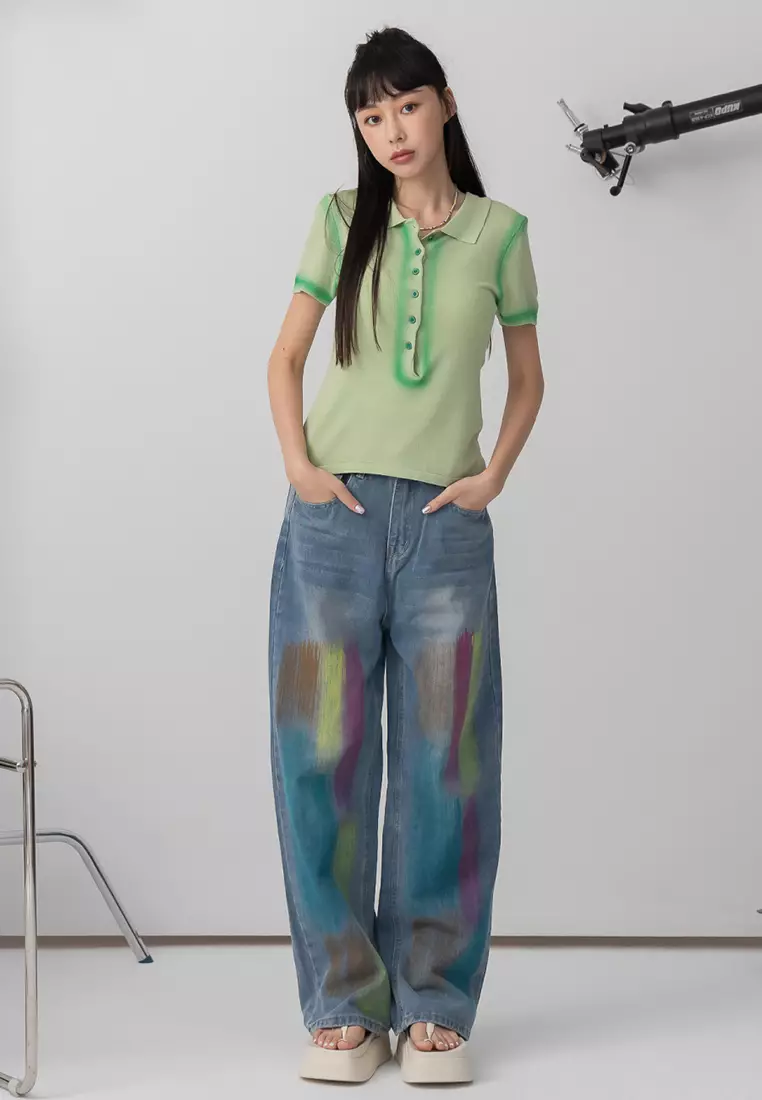 Graffiti Loose-Fit Denim Jeans