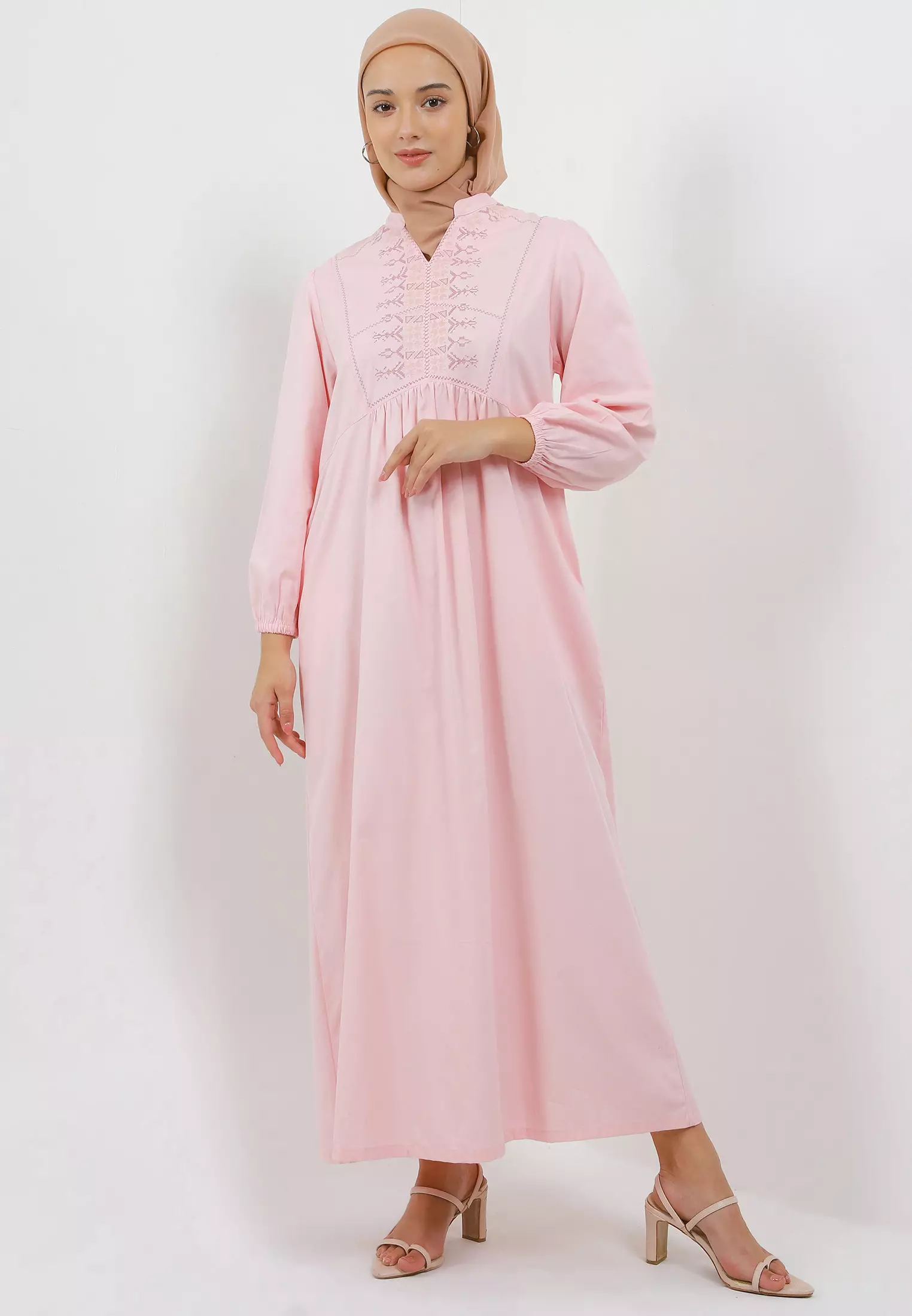MFMW Wedari Dress Gamis Baby Pink