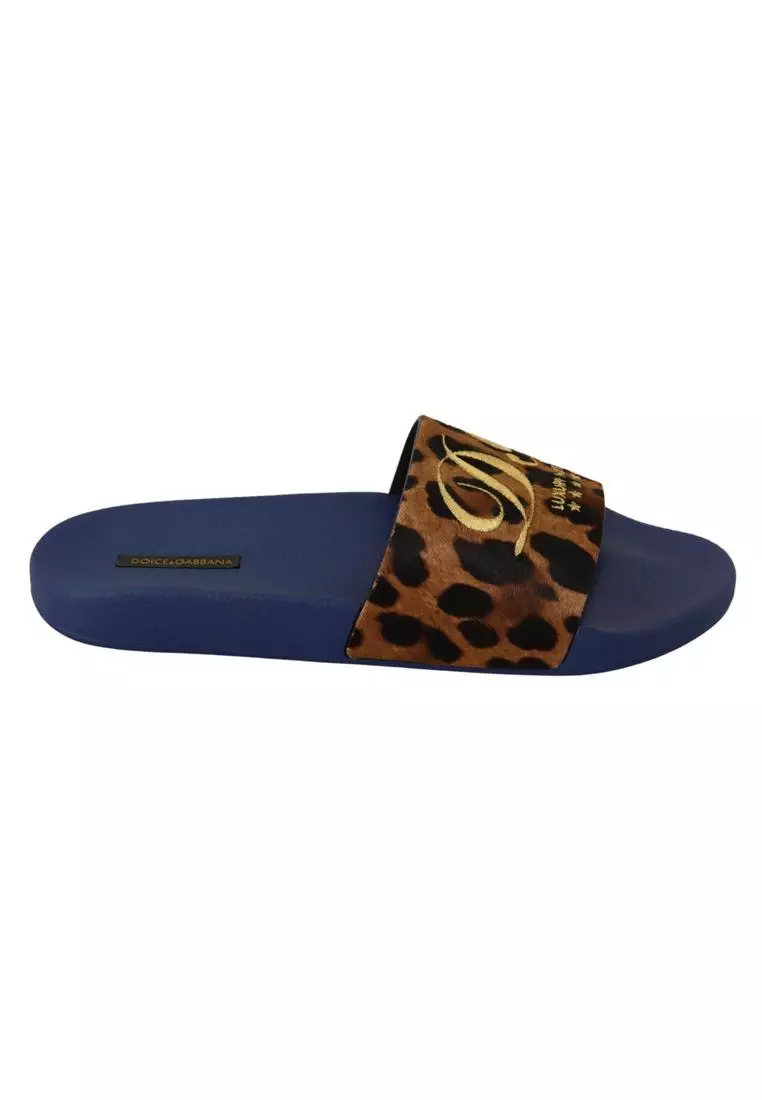 Dolce and best sale gabbana leopard slides