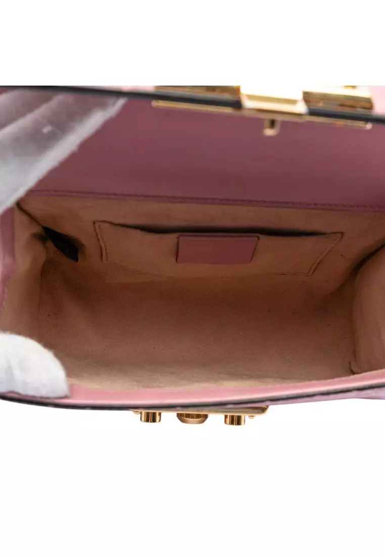 Pre-Loved Gucci Small Guccissima Padlock Crossbody