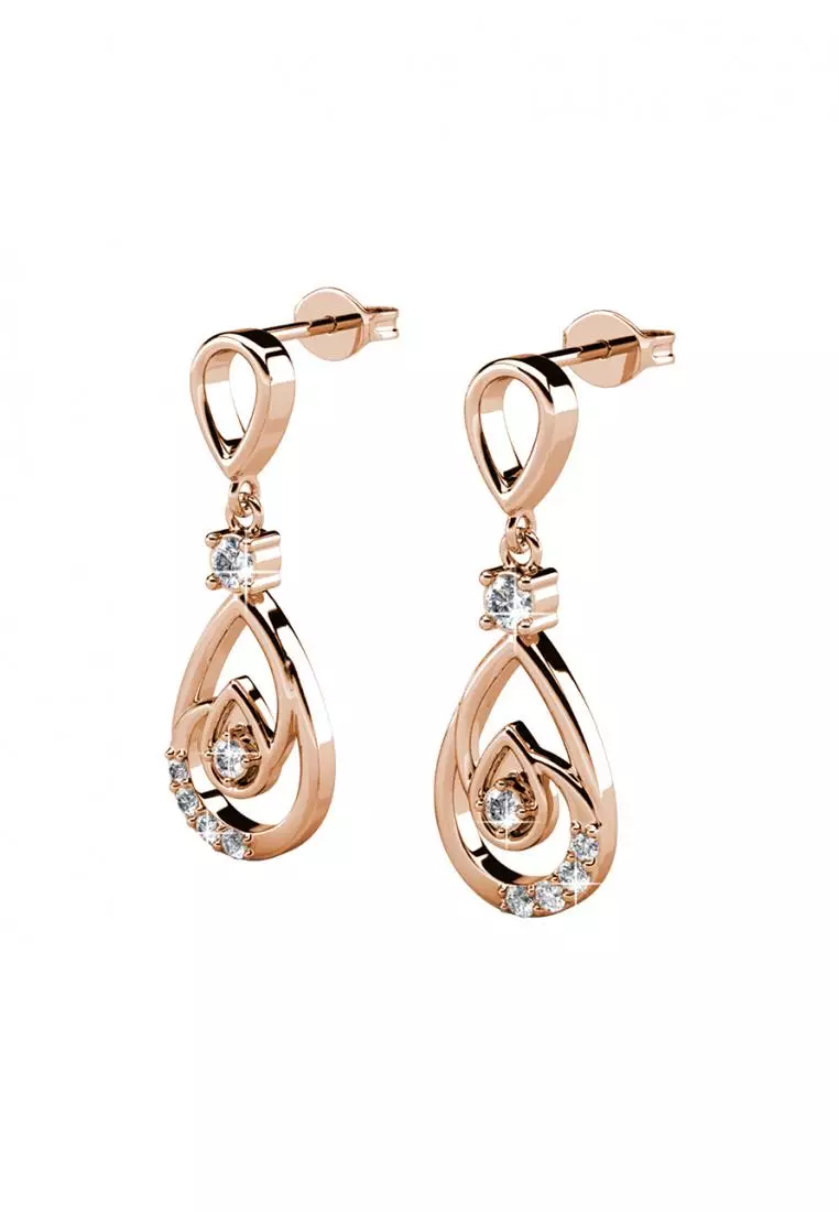 Laycie Dangling Earring RG - Anting Crystal Swarovski by Her Jewellery