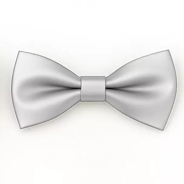 Houseofcuff Dasi Kupu Polos Bowtie Pria Bahan Satin Smoke Grey