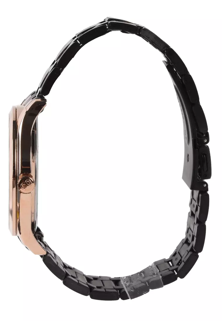 Mirage - Jam Tangan Pria - Rosegold - Black Stainless Steel Bracelet - 8754M-B