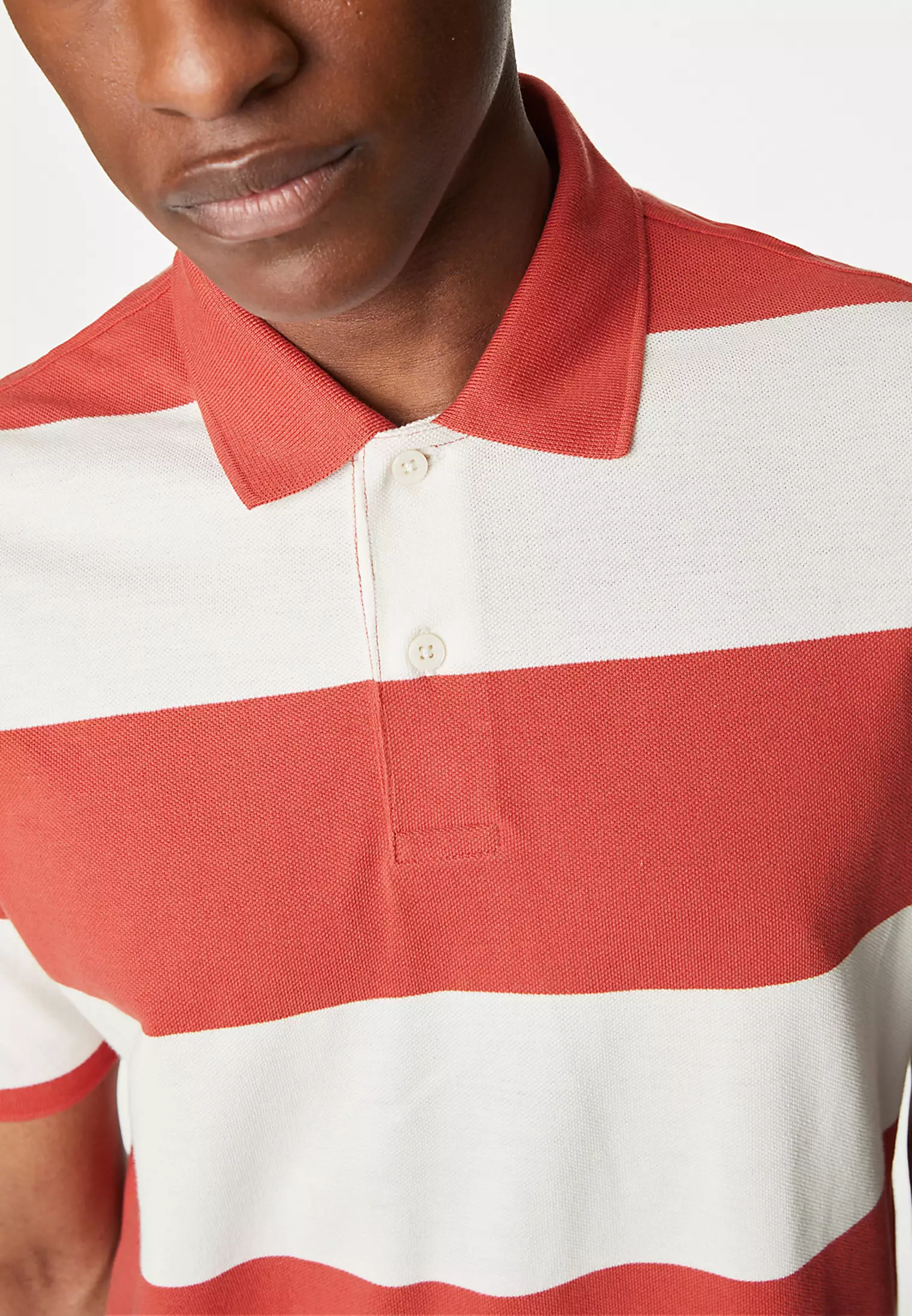 Jual Marks & Spencer Pure Cotton Striped Pique Polo Shirt Original 2025 ...