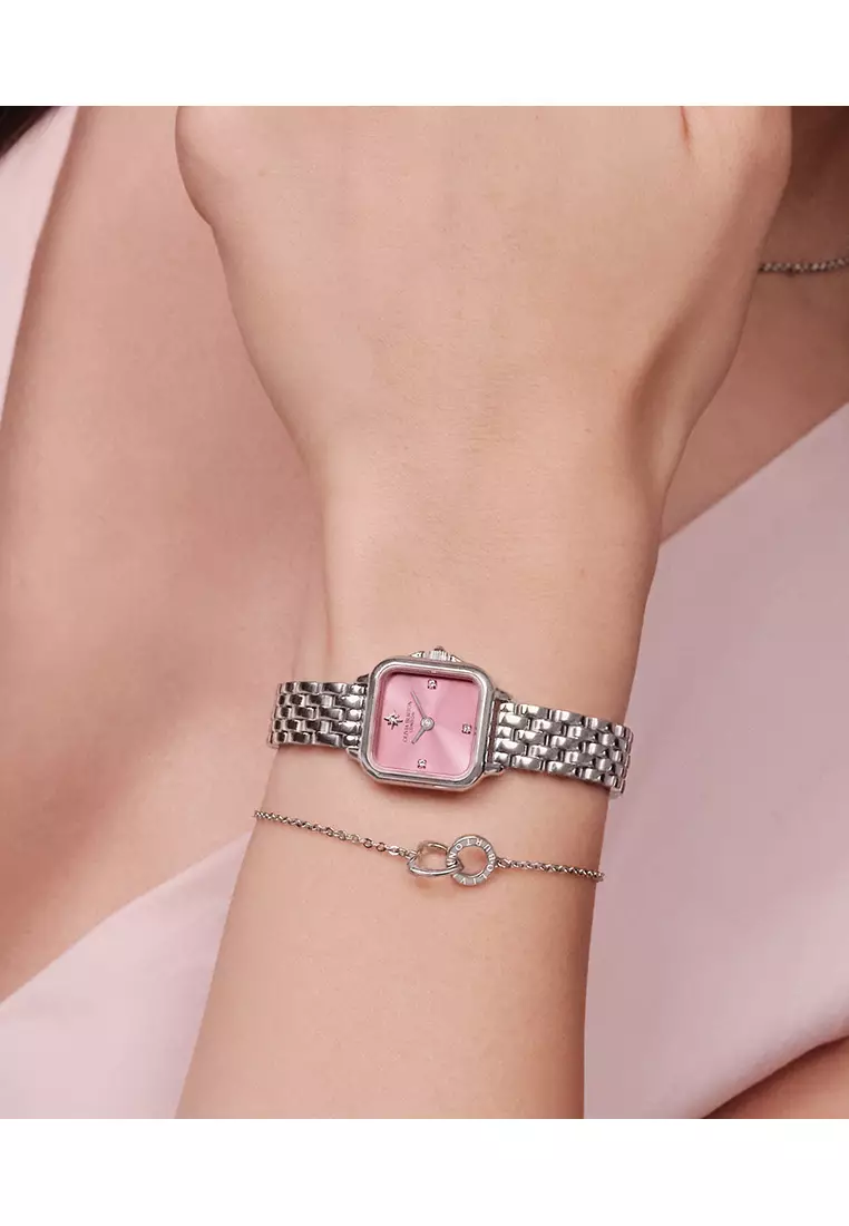 MINI GROSVENOR LE Women's Watch STAINLESS STEEL Strap - Pink Dial 24000363