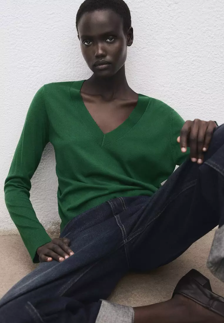 V-Neck Knit Sweater