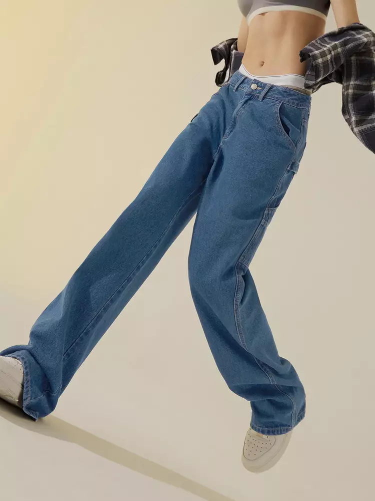 Work jeans with side pockets sale