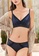 ZITIQUE blue Women's Autumn-winter Glossy Non-wired Push Up Lingerie Set (Bra and Underwear) - Blue 066F9US3834185GS_4