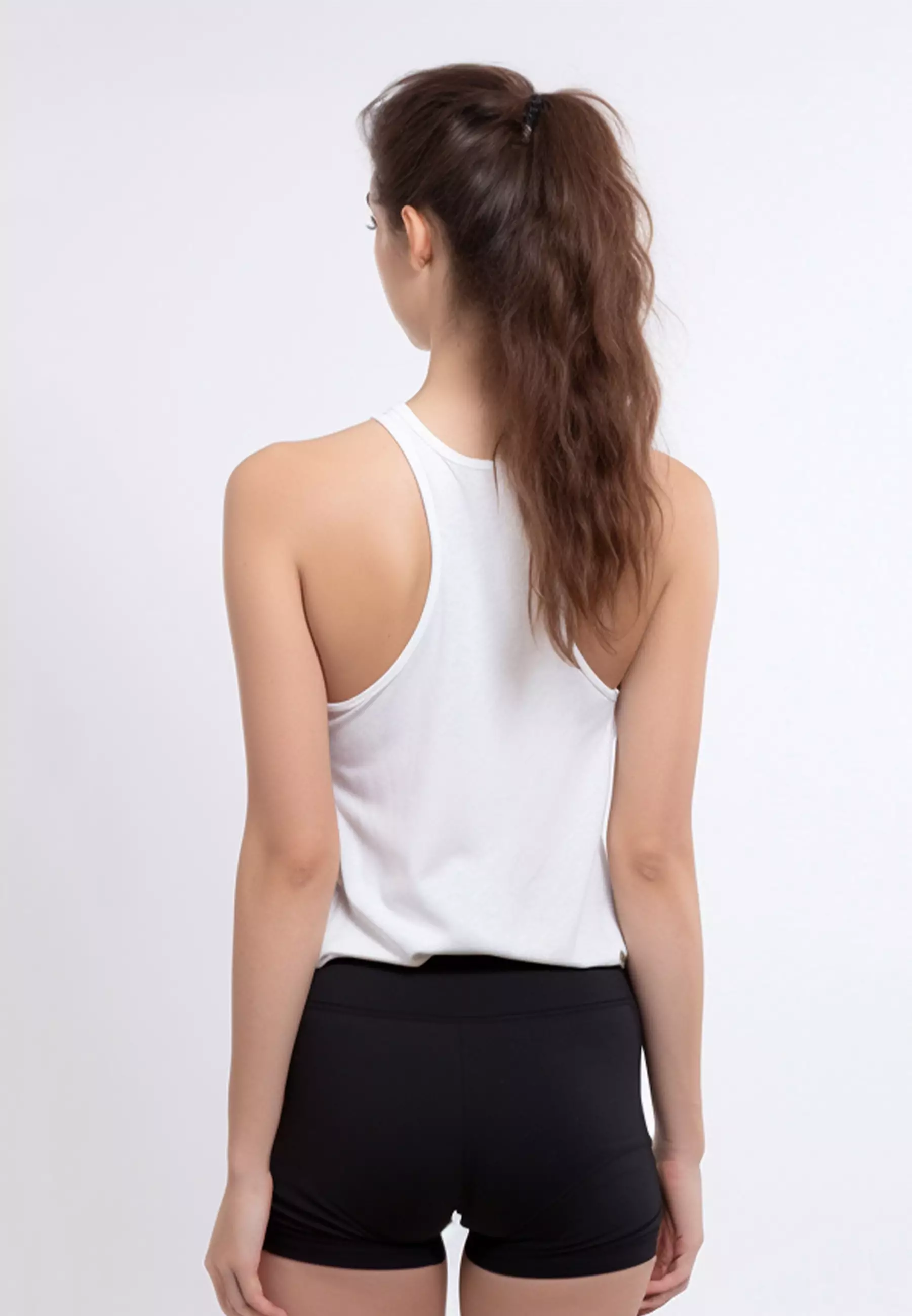 LSB45 tengtop tanktop tangtop olahraga gym running lari zumba UAT putih inhale exhale putih