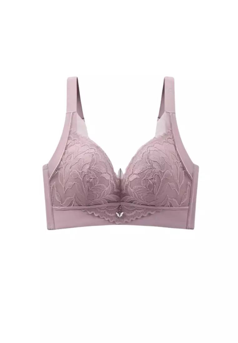 Amari Extended Plus Size Wireless Bra in Purple