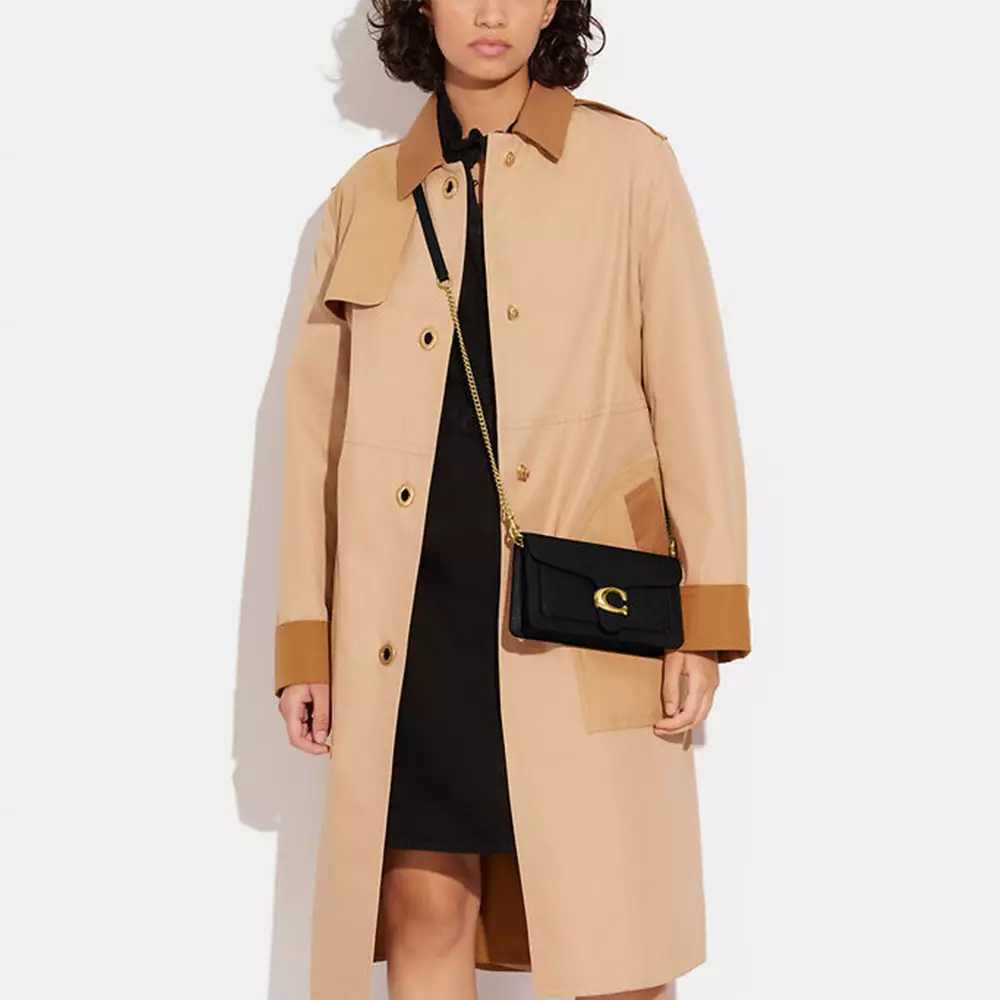 Tabby Chain Clutch Black