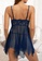LYCKA LDB4190-女士一件式性感蕾絲襯裙睡衣 (軍藍色) 103ADAA8E956E6GS_3