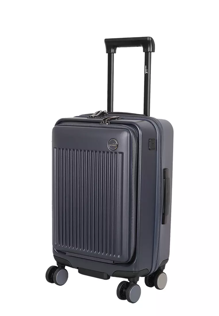 Koper - Trolley Case Condotti FRONTLINE 63138 - 20 Inch With USB Charging Port Blue