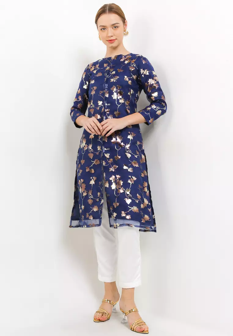 Chanira Festive Rimsha Tunic-Sapphire
