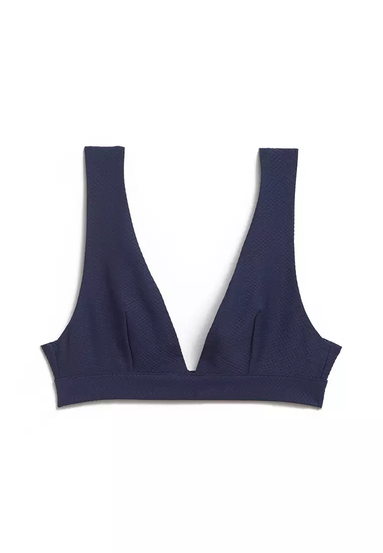 Textured V-Cut Bikini Top