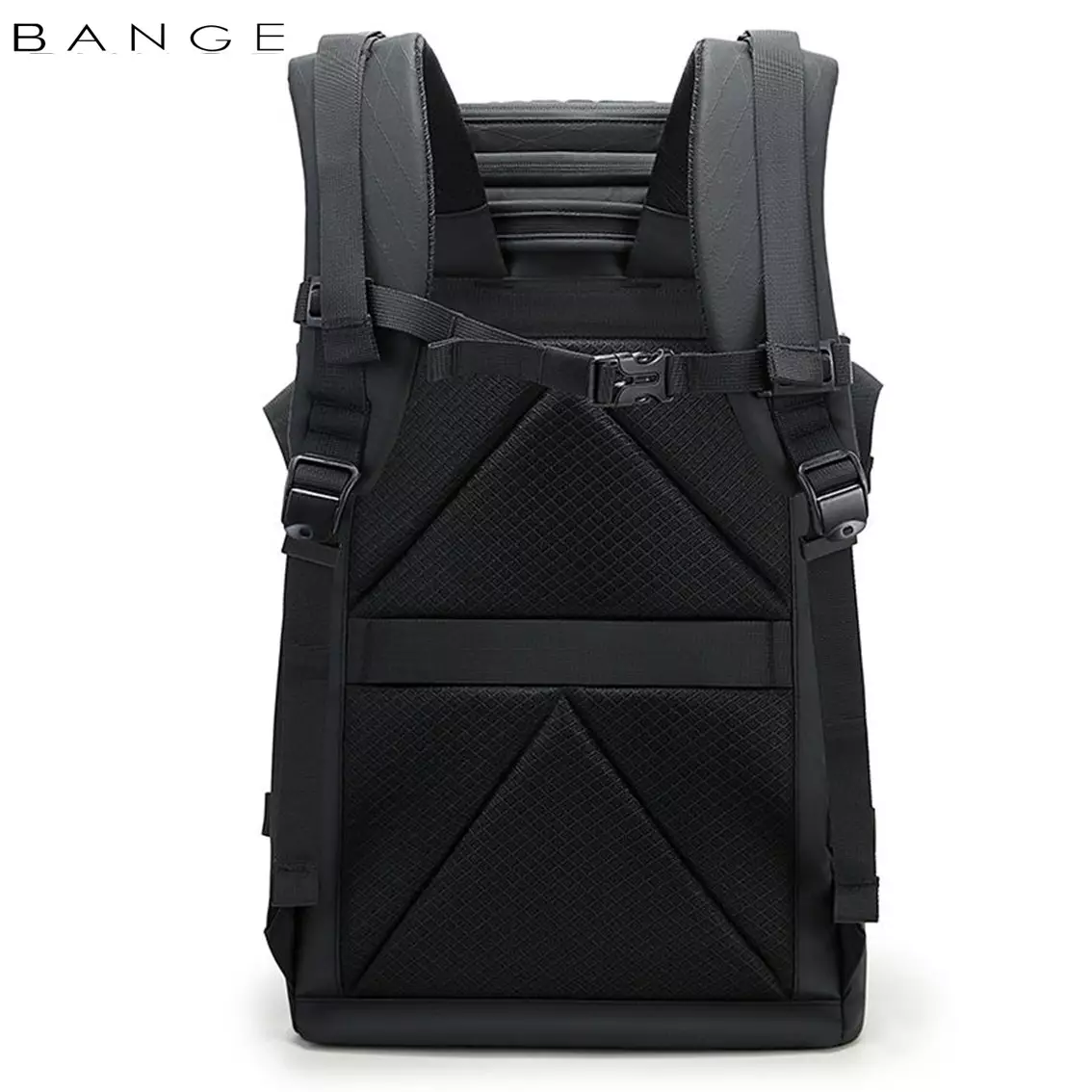 BANGE FW226 Premium Material Tas Ransel pria Laptop Kerja Backpack Pria Travel Camping Multifunction 15.6 Inch-BLACK