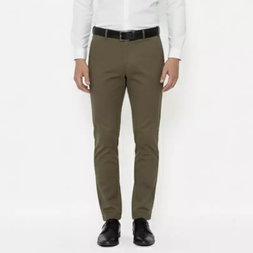 Lawell Celana Chino Panjang Pria Slim Fit - Bawahan Polos Branded Kualitas Premium | Nyaman untuk Kerja & Kasual | Warna Army