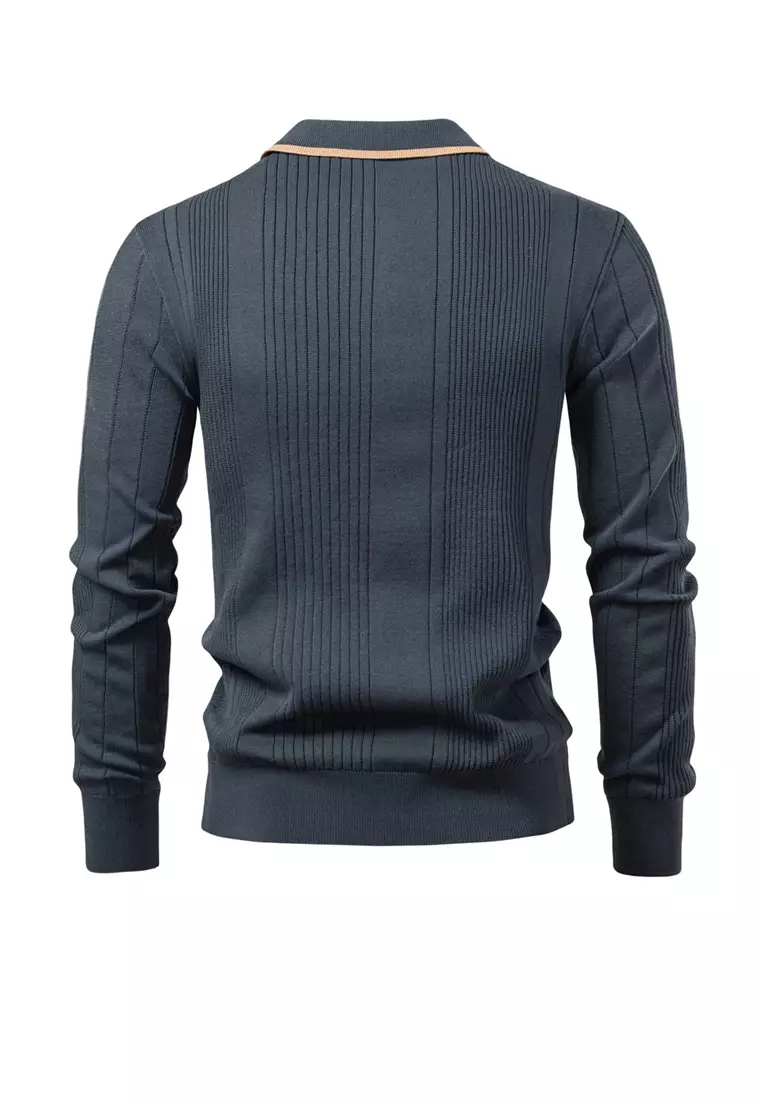 Slim Knit Polo Shirt AX-PSD6119