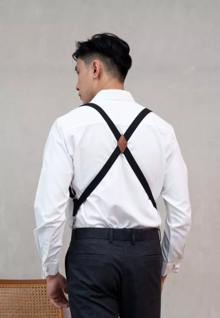 Houseofcuff Suspender Besar Heavy Duty Hook Model X Hitam