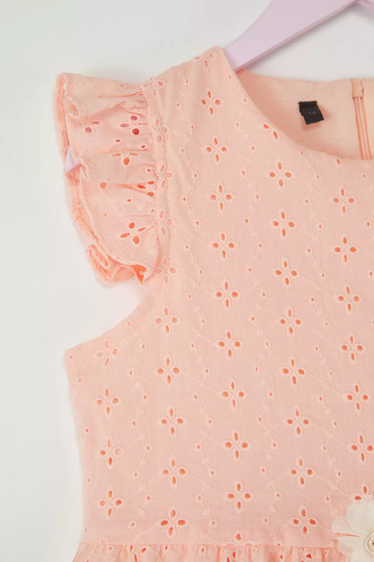 Girl's 100% Cotton Mini Short Sleeve Woven Dress