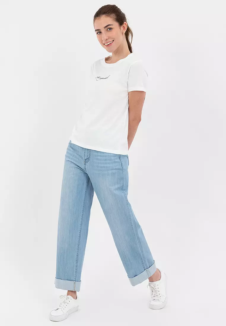 Online Exclusive Ladies Script Logo Tee Off White