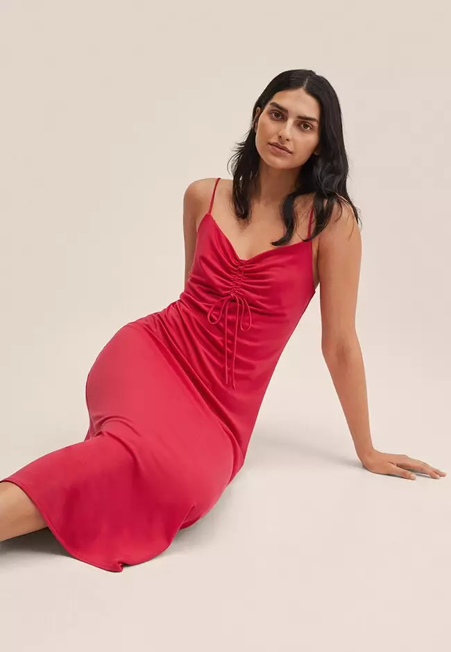 Gathered Neckline Dress