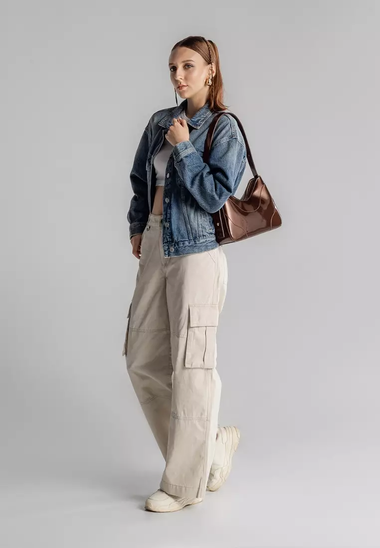 Tanga Maxi Patent - Coffee