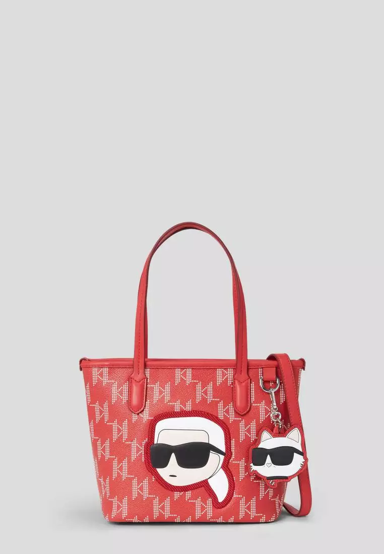 K/IKONIK 2.0 MONOGRAM SMALL TOTE BAG HAUTED RED