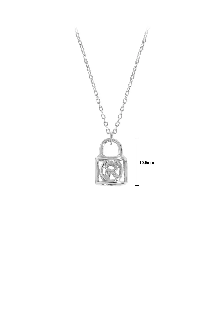 Buy Glamorousky 925 Sterling Silver Fashion Simple Hollow Alphabet