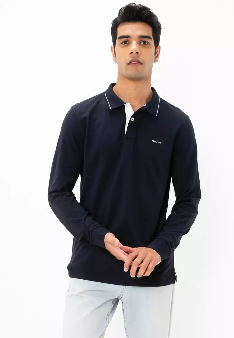 Textured Collar Polo Shirt