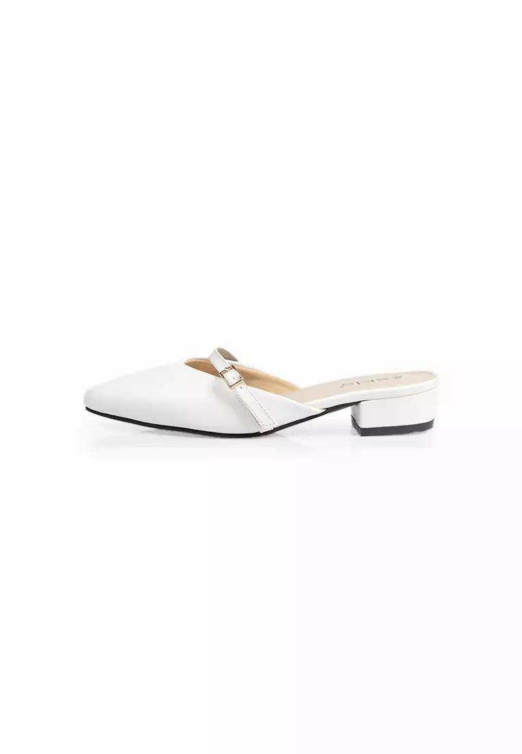 SEIS Viva Sandal Mules Wanita Heels 3 cm - WHITE