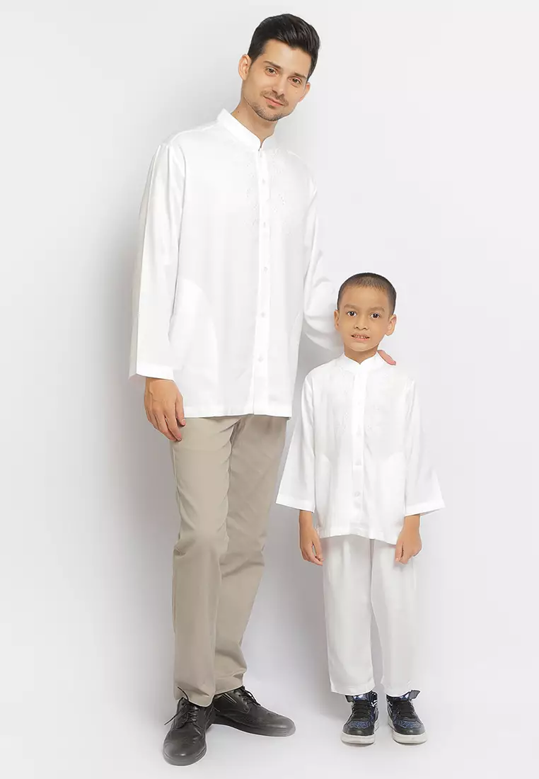 Baju Koko Anak KKA 34 White
