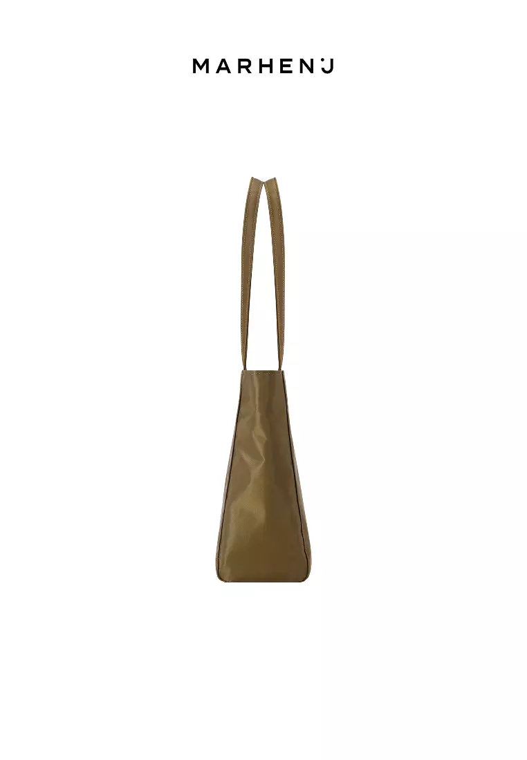 BONA Nylon Shoulder Bag Olive Khaki