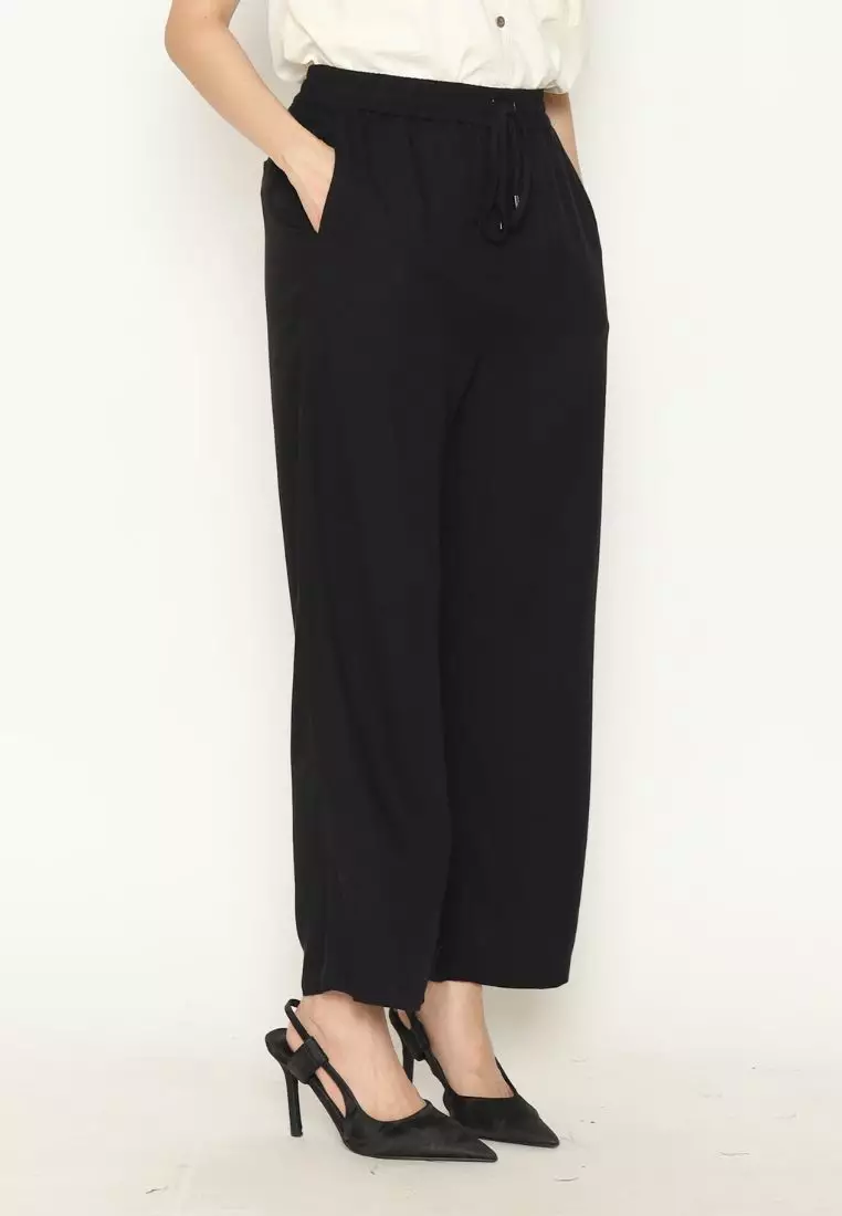 Urban Exchange Roxy Black Culotte Pants - Bawahan Celana Kulot Hitam