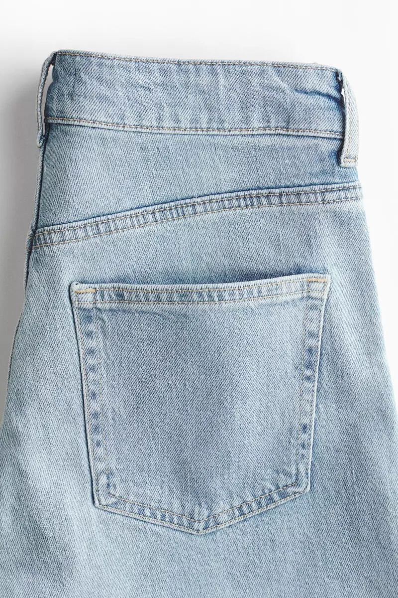 High-waisted denim shorts