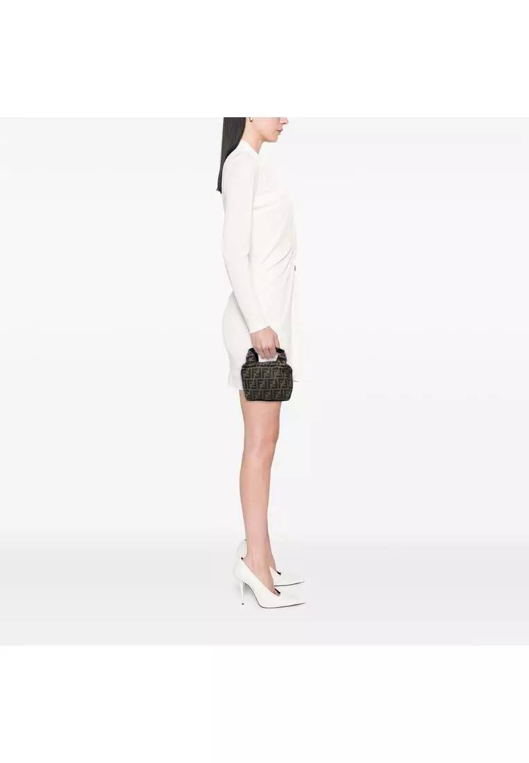 Pre-Loved Fendi Mini Zucca Canvas Handbag