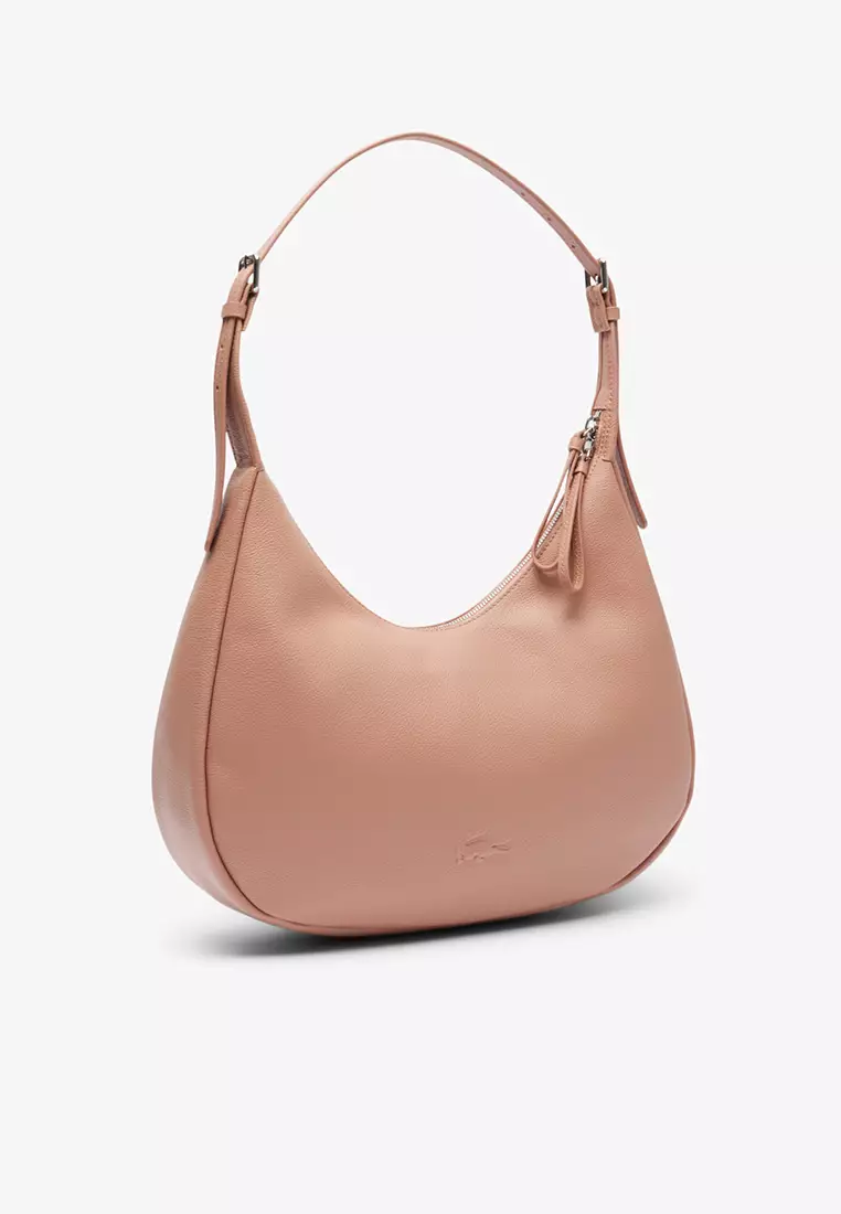 City Court Grain Leather Hobo Bag