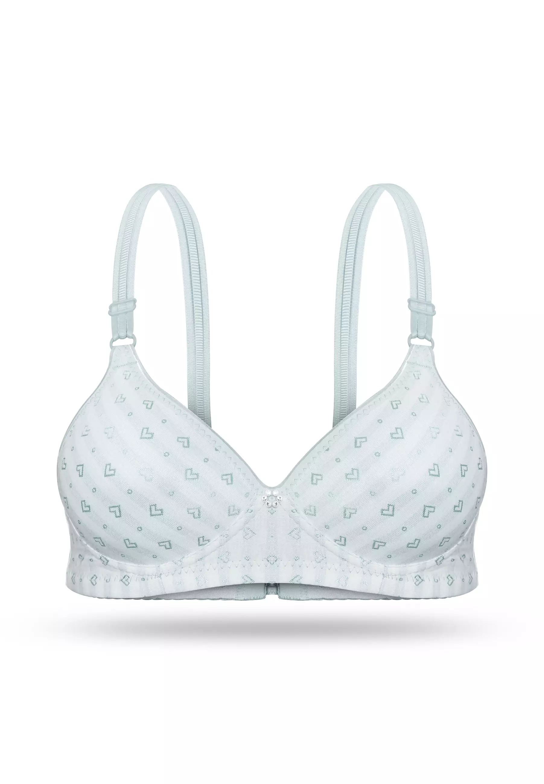 You’ve (YouHave) BH Wanita Bra Wanita Motif Hati Busa Tipis Tanpa Kawat 100095