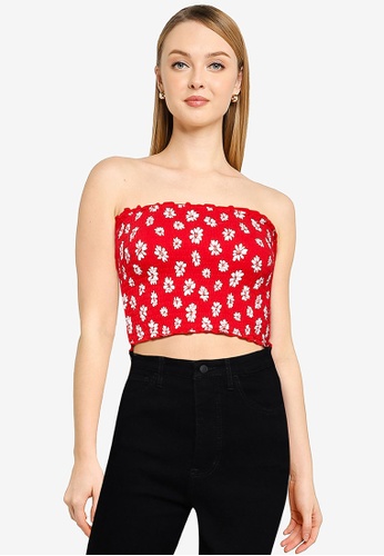 Hollister red Reversible Smocked Tube Top 3C7CAAA2374D04GS_1