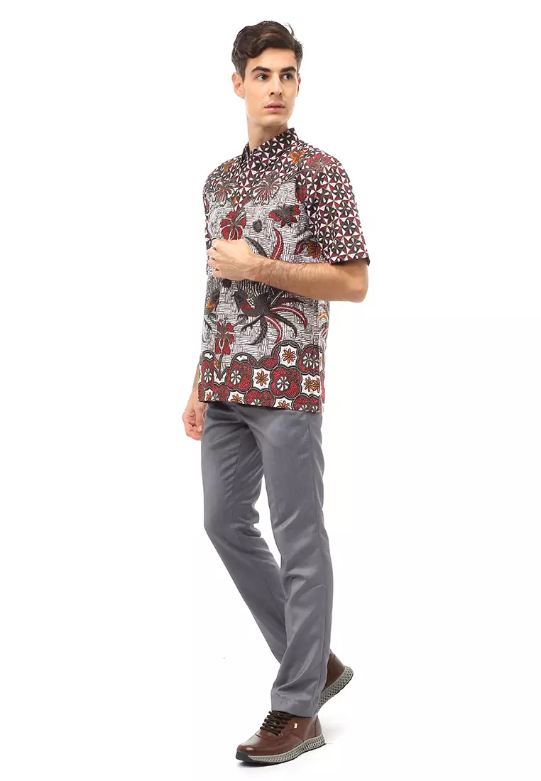 Kendrick Atasan Formal Kemeja Batik Pria Dhani Short Sleeve Full Furing Material Cotton ORIGINAL