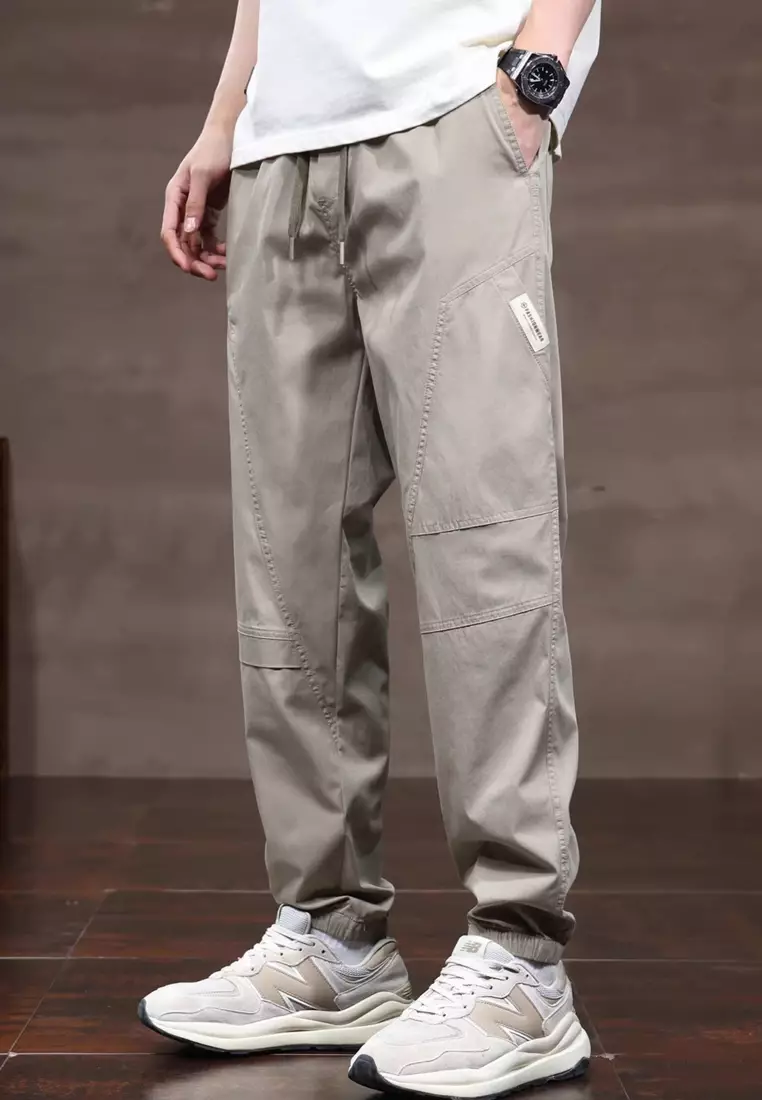 抽繩休閒束腳褲