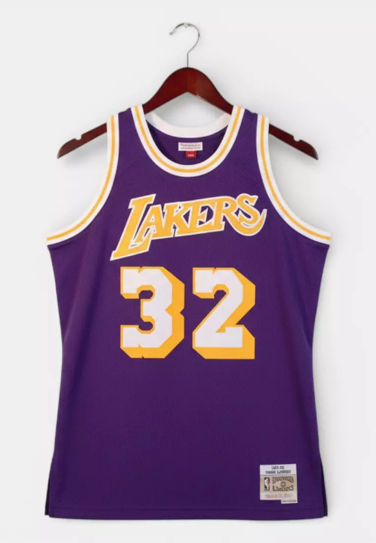 #32 Magic Johnson 1984 Los Angeles Lakers Swingman Basketball Jersey