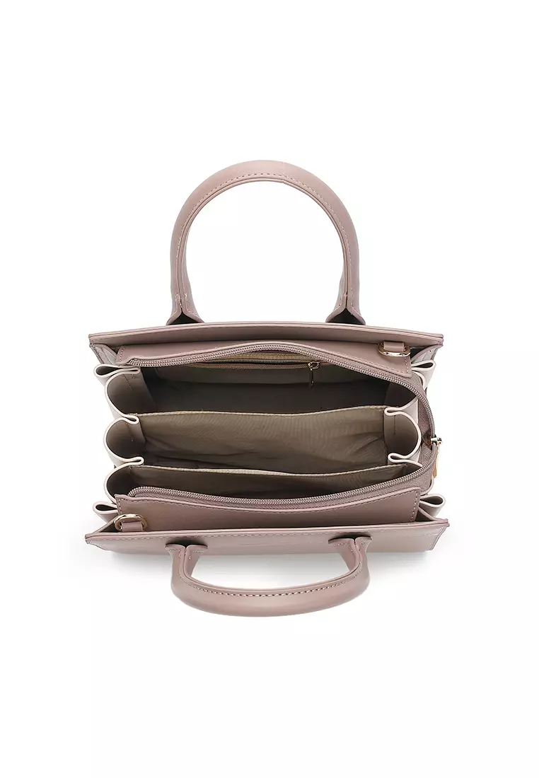 Women's Top Handle Bag / Sling Bag / Crossbody Bag - Old Rose