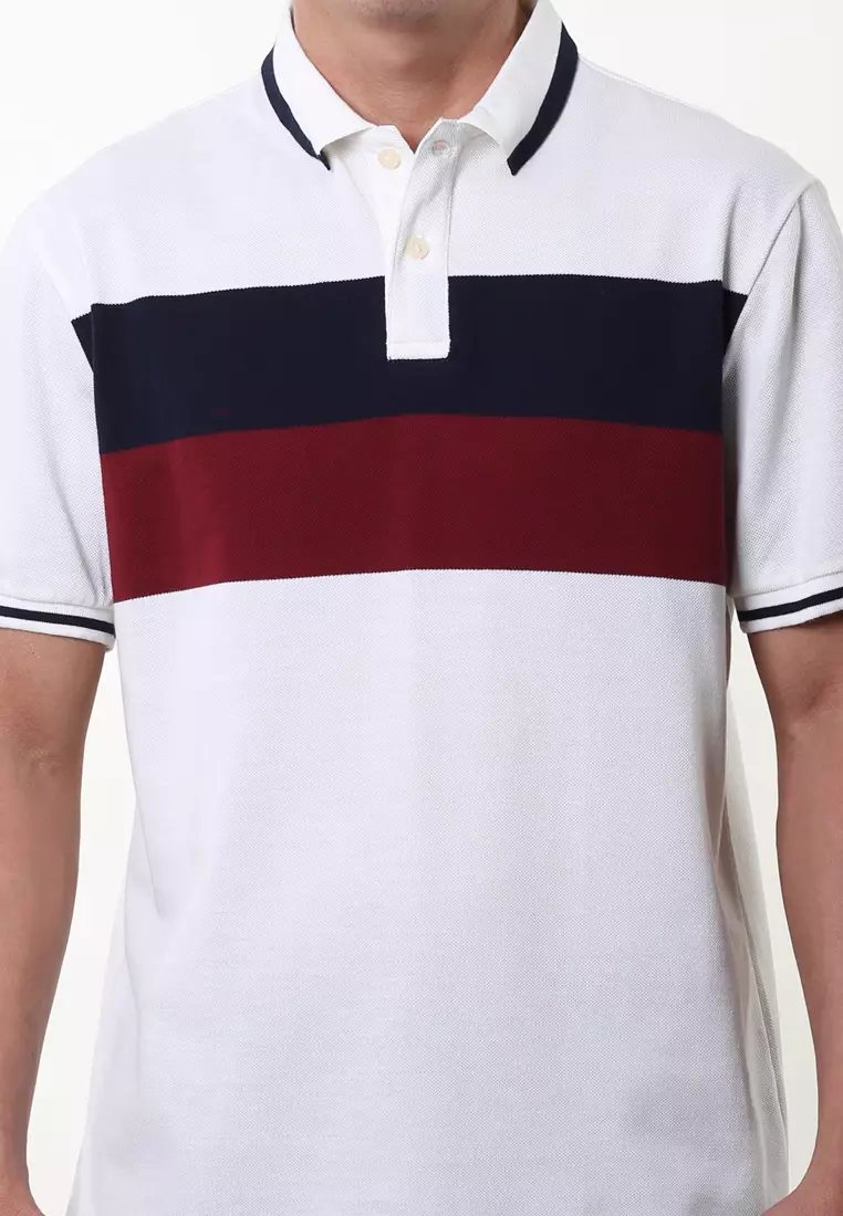 Scotty Pique Striped Polo Shirt