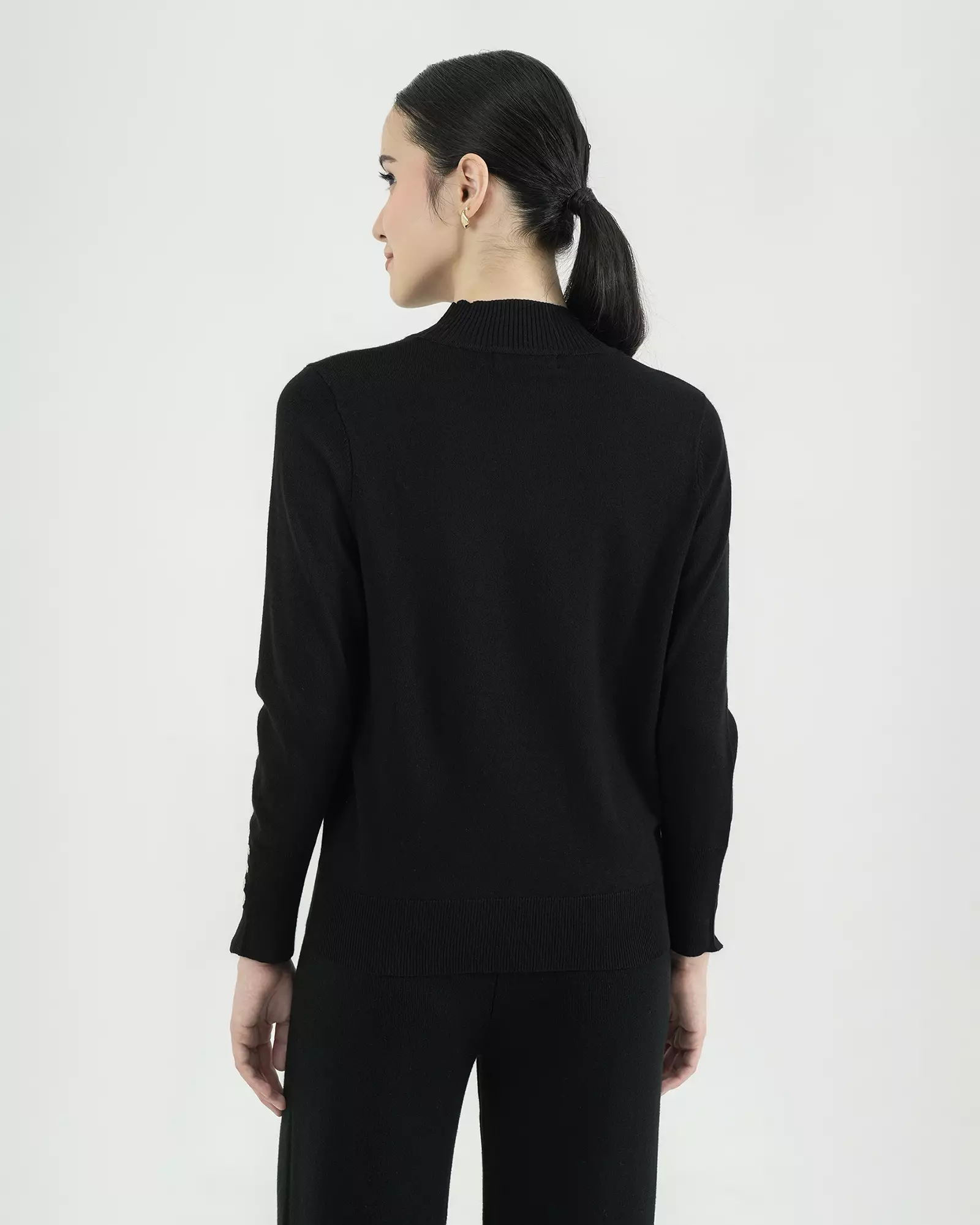 Geulis.id AGILE KNIT TOP - Black