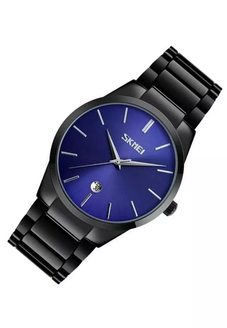 Jam Tangan Kasual Analog Pria Waterproof Strap Tali Material Stainless Steel MZ89 ORIGINAL